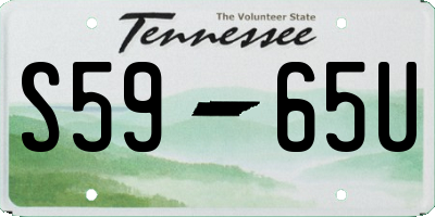 TN license plate S5965U