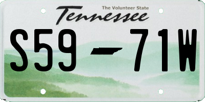 TN license plate S5971W