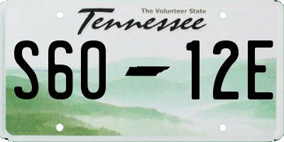 TN license plate S6012E