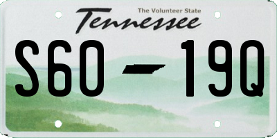 TN license plate S6019Q