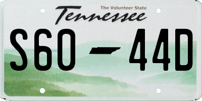 TN license plate S6044D