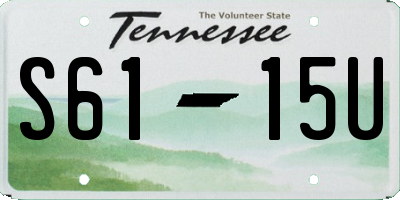 TN license plate S6115U