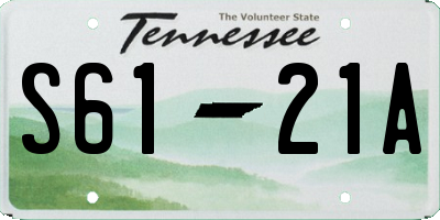 TN license plate S6121A