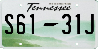 TN license plate S6131J