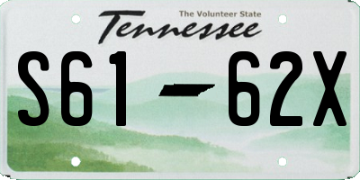 TN license plate S6162X
