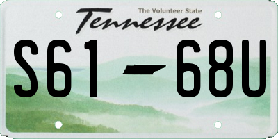 TN license plate S6168U