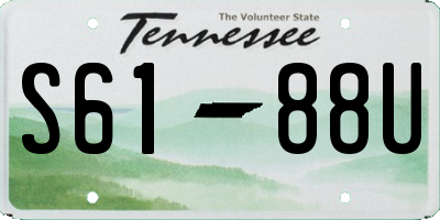 TN license plate S6188U