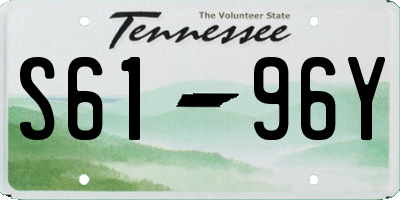 TN license plate S6196Y