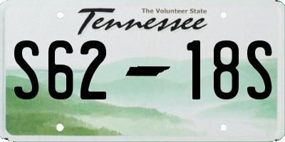 TN license plate S6218S