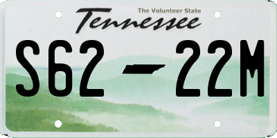 TN license plate S6222M