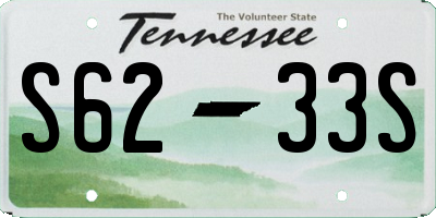 TN license plate S6233S