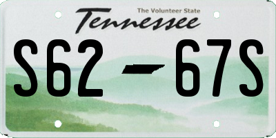 TN license plate S6267S