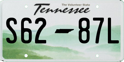 TN license plate S6287L