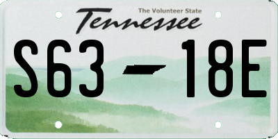 TN license plate S6318E