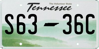 TN license plate S6336C