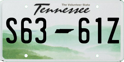 TN license plate S6361Z