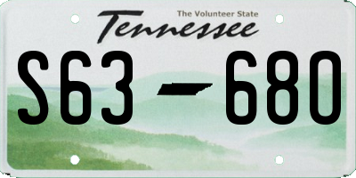 TN license plate S6368O