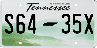 TN license plate S6435X