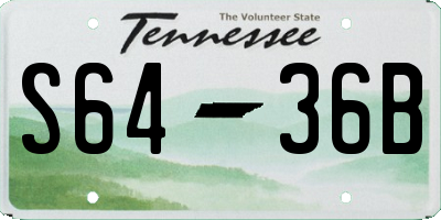 TN license plate S6436B