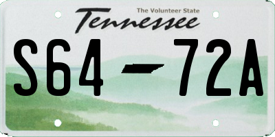 TN license plate S6472A