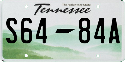 TN license plate S6484A