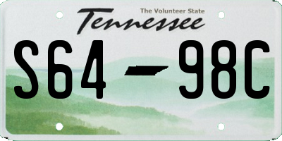 TN license plate S6498C