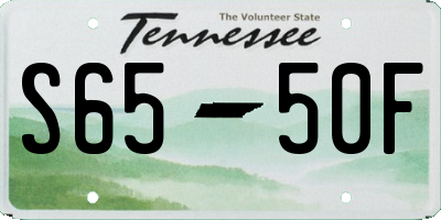 TN license plate S6550F