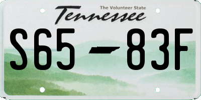 TN license plate S6583F