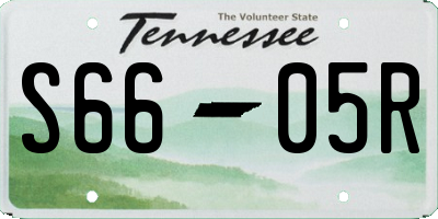 TN license plate S6605R