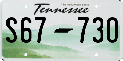 TN license plate S6773O