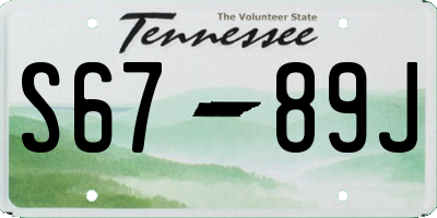 TN license plate S6789J