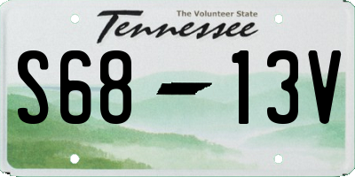 TN license plate S6813V