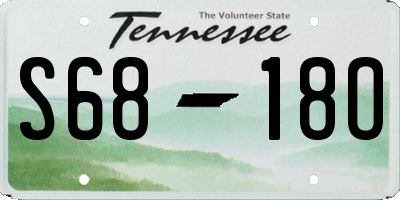 TN license plate S6818O