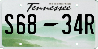 TN license plate S6834R