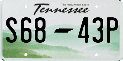 TN license plate S6843P