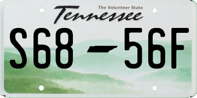 TN license plate S6856F