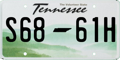 TN license plate S6861H