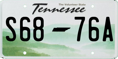 TN license plate S6876A