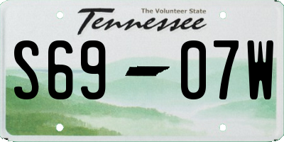 TN license plate S6907W