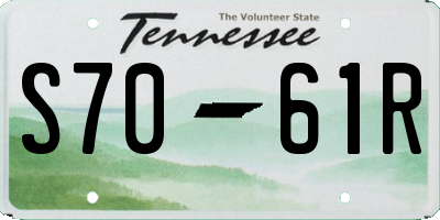 TN license plate S7061R