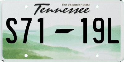 TN license plate S7119L