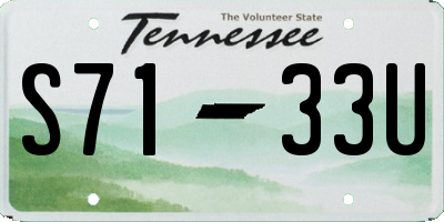 TN license plate S7133U