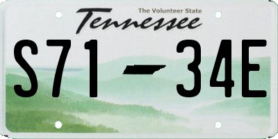 TN license plate S7134E
