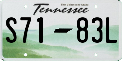 TN license plate S7183L