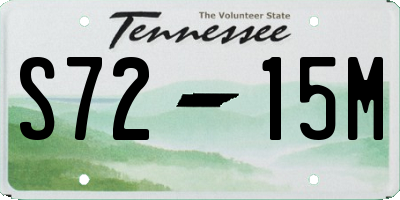 TN license plate S7215M