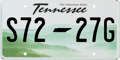 TN license plate S7227G