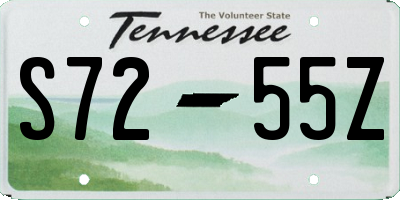 TN license plate S7255Z
