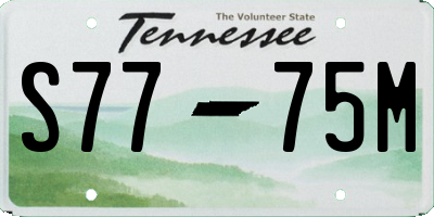 TN license plate S7775M
