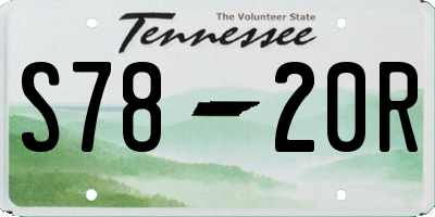 TN license plate S7820R