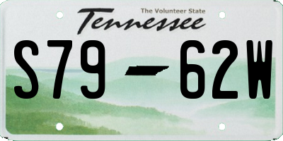 TN license plate S7962W